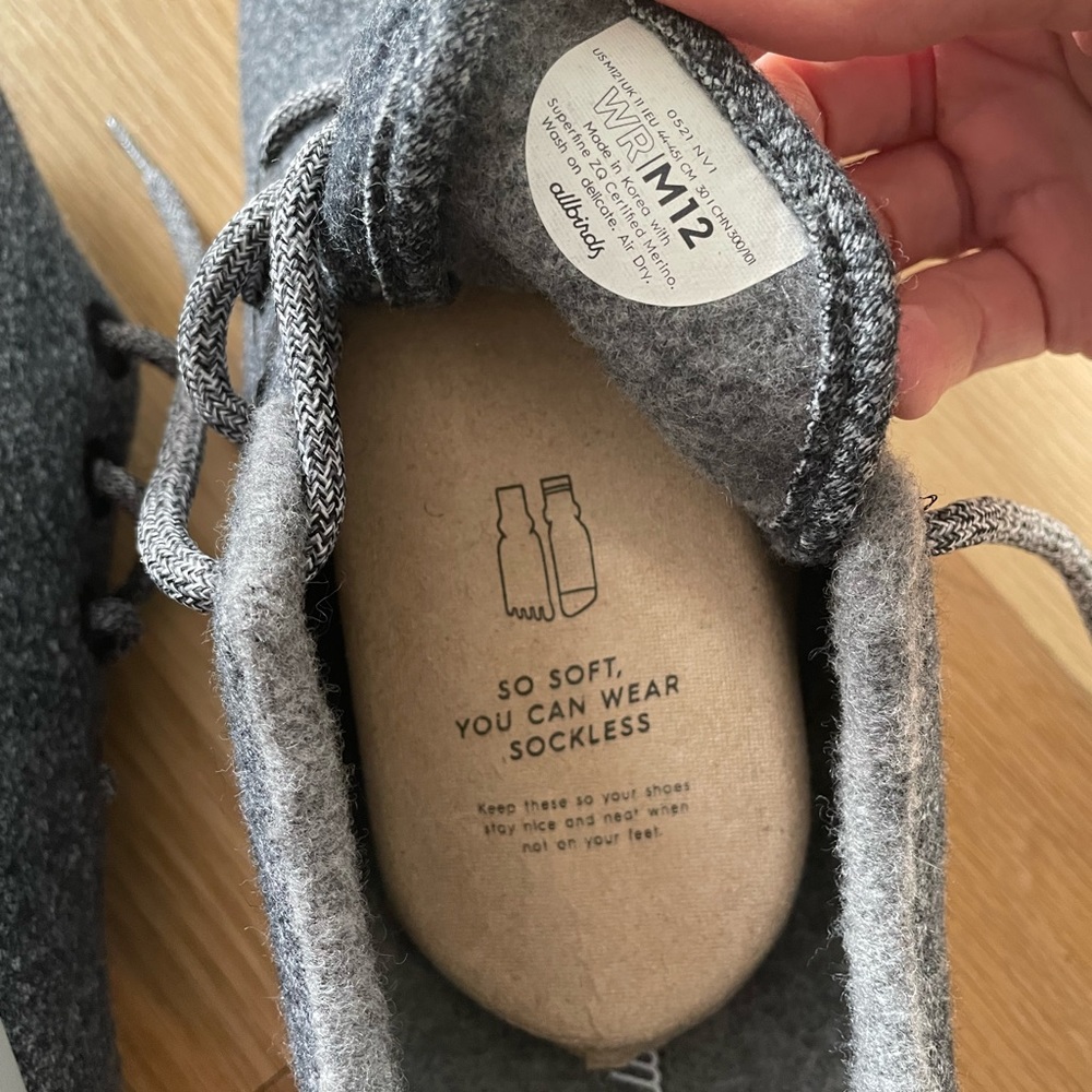 New Allbirds Men’s Wool Runners Size 12 - Picture 3 of 5